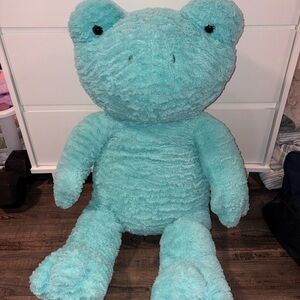 Large Teal Plush Frog